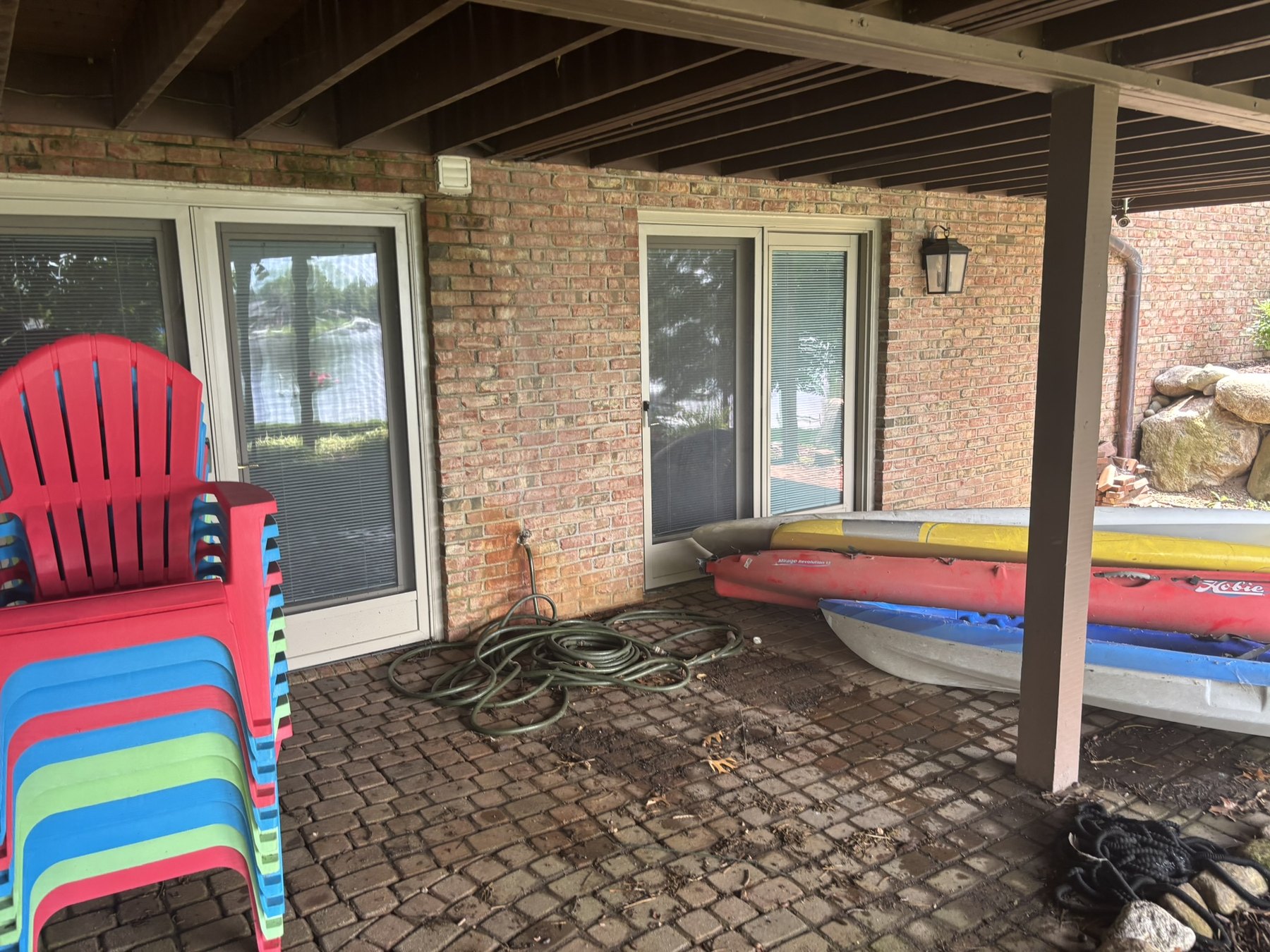After patio cleanup in Brighton with the patio area cleared and opened back up